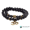 TCC™ Natural Volcanic Lava Stone Om Buddha Bracelet